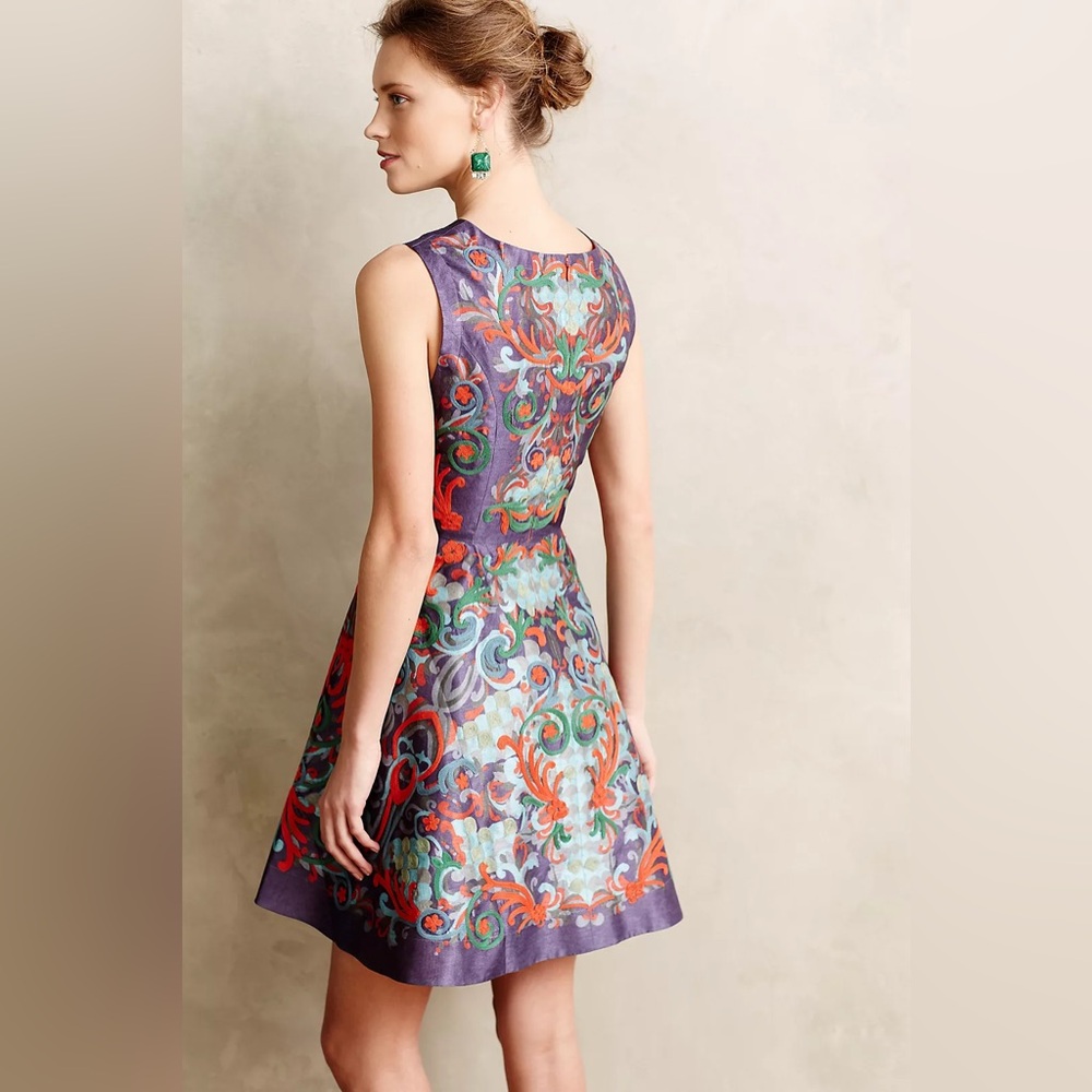 NWOT PANKAJ & NIDHI From Anthropologie Embroidered Octave Dress
